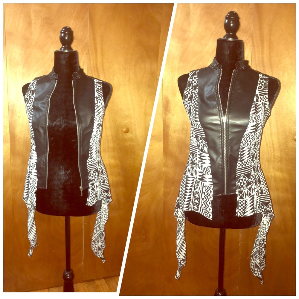 Sleeveless zip up vest